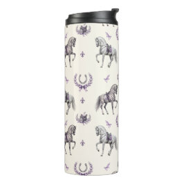 Termo Caballo de Doma Clásica y Herradura Acuarela Elega