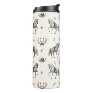 Termo Caballo de Doma Clásica y Herradura Acuarela Elega