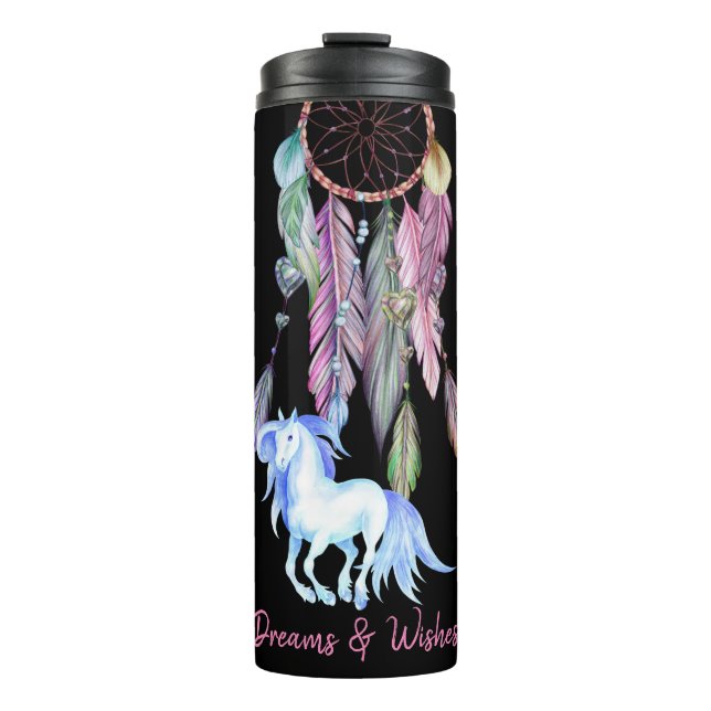 Termo Caballo y Dreamcatcher ~ Sueños y Deseos BOHO (Anverso)