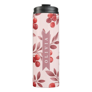 Termo Cabaña Botánica Personalizada de Bayas Rojas de In
