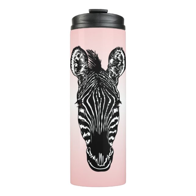 Termo Cabeza de cebra en rosa (Anverso)