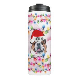 Termo Cabeza de perro Bulldog Inglés Santa Claus de Navi