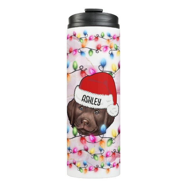 Termo Cabeza de perro Labrador Retriever Santa Claus de  (Anverso)