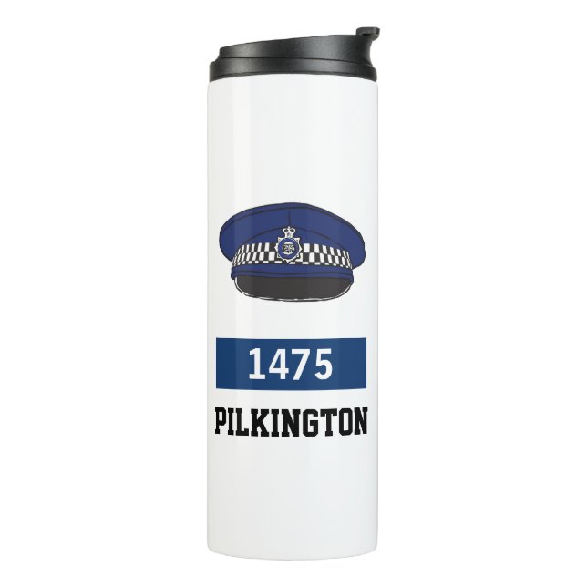 Termo Cabo plano de la policía del Reino Unido - Añadir  (Rotado hacia la izquierda)