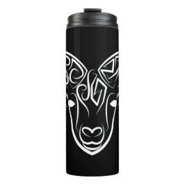 Termo Cabra/oveja tribal negra y blanca