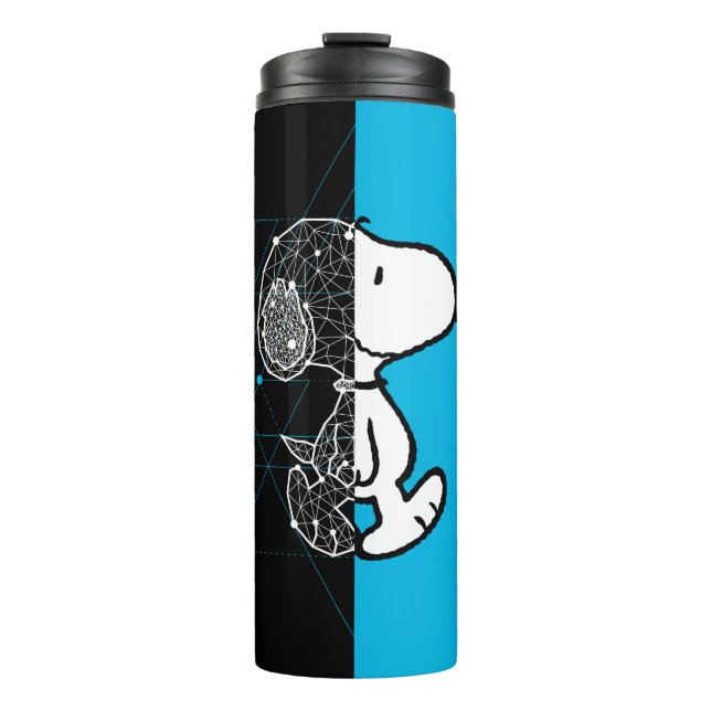 Termo Cacahuetes | Diseño geométrico de Snoopy (Anverso)