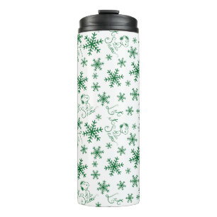 Termo Cacahuetes   Navidades Snoopy Let It Snow Pattern
