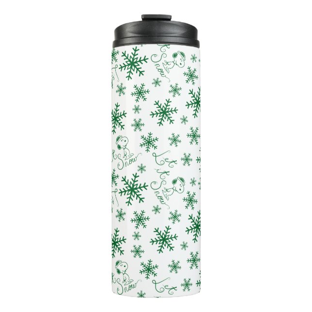 Termo Cacahuetes | Navidades Snoopy Let It Snow Pattern (Anverso)