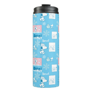 Termo Cacahuetes   Patrón del Día de la Nieve Snoopy