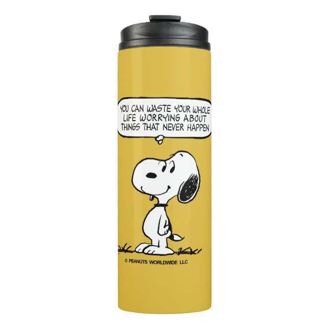 Termo Cacahuetes | Snoopy, no puedes aguantar toda tu vi (Anverso)