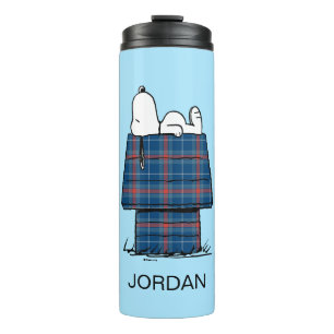 Termo Cacahuetes   Snoopy Plaid Flannel   Añadir su nomb