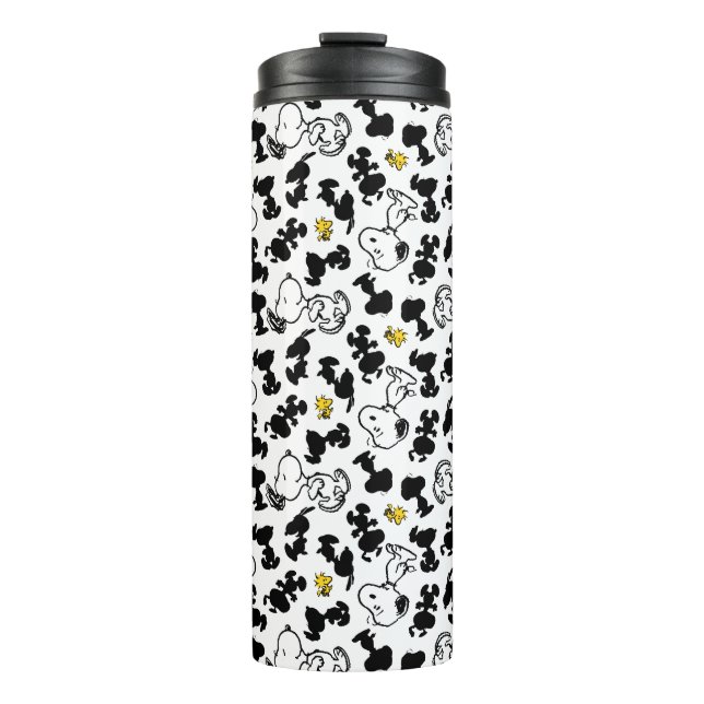 Termo Cacahuetes | Snoopy & Woodstock Shadow Pattern (Anverso)