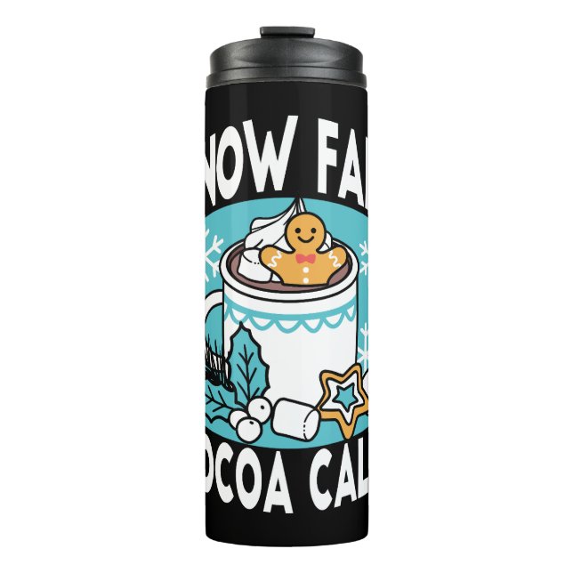 Termo Cacao caliente y encanto invernal - Llamadas de ca (Anverso)