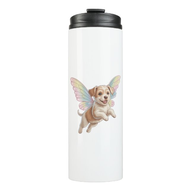Termo Cachorro Adorable con Alas de Hada Brillantes — Ma (Anverso)