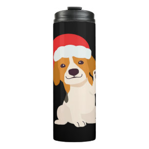 Termo Cachorro Beagle con sombrero de Santa para amantes