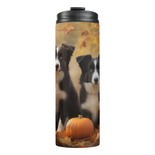 Termo Cachorro Border Collie Otoño Delicia Calabaza (Anverso)