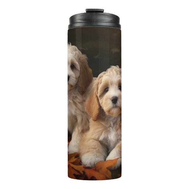 Termo Cachorro Cockapoo Delicia de Otoño Calabaza  (Anverso)
