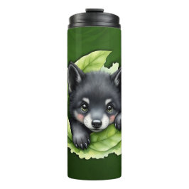Termo Cachorro de lobo en el verde: