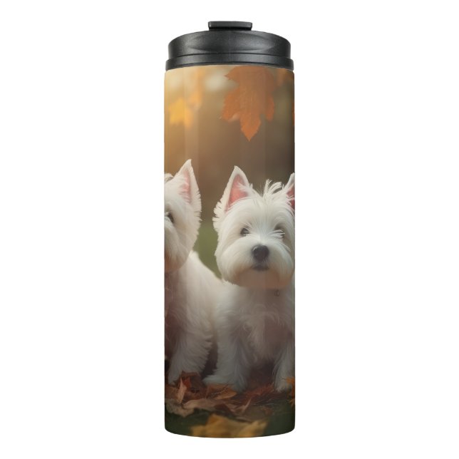 Termo Cachorro de Terrier Blanco de West Highland Calaba (Anverso)