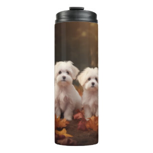 Termo Cachorro Maltés Delicia de Otoño Calabaza
