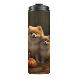 Termo Cachorro Pomerania Delicia de Otoño Calabaza