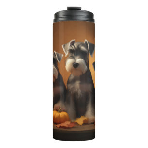 Termo Cachorro Schnauzer Delicia de Otoño Calabaza