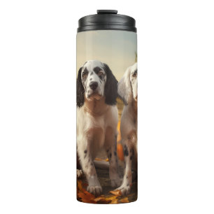 Termo Cachorro Setter Inglés Otoño Delicia Calabaza