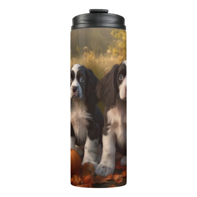 Termo Cachorro Springer Spaniel Otoño Delicia Calabaza  (Anverso)