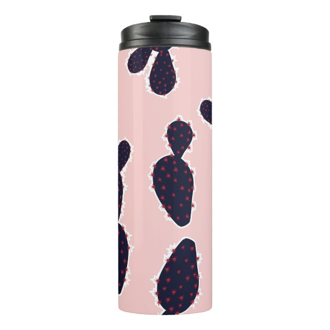 Termo Cactus Cuteness: Patrones Pastel Dulce (Anverso)