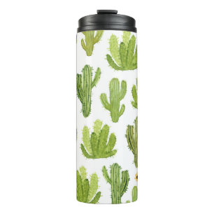 Termo Cactus del desierto verde: acuarela sin foco