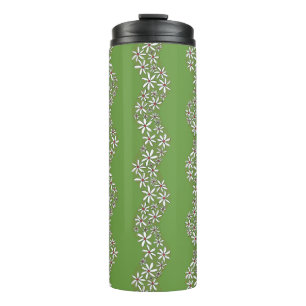 Termo Cadena de margarita Tiras de flor gruesa verde roj