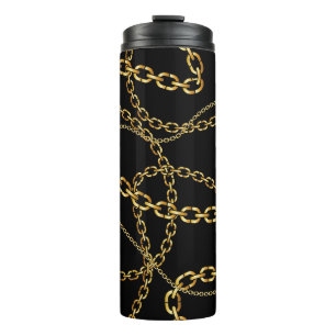 Termo Cadena dorada perfecta, patrón elegante.