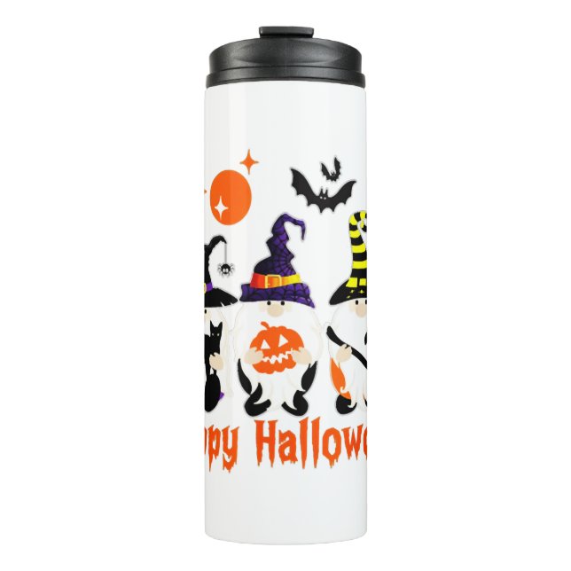 Termo Cae la Calabaza de Otoño de Halloween Gnomes Cute (Anverso)