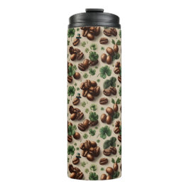 Termo Café del Día de San Patricio y Patrón de Trébol