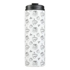 Termo Café Mínimo Simple Fresa Blanco