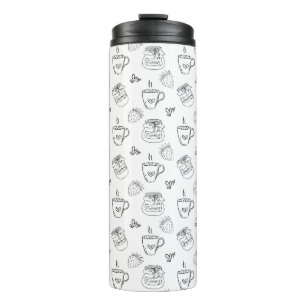 Termo Café Mínimo Simple Fresa Blanco