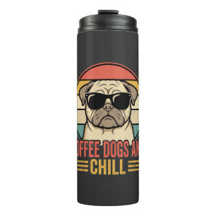 Termo Café Perros y Pug Retro Chill