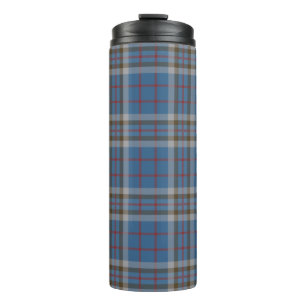 Termo Café Plaid Clan Thompson Tartan Blue Gray Check