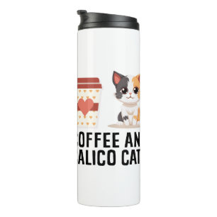 Termo Café Y Calico Gatos Graciosos Calico Cat