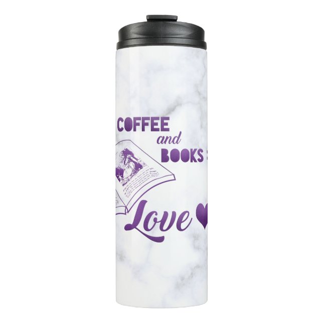 Termo Café y libros adoran a moda (Anverso)