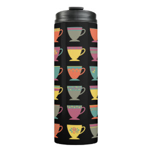 Termo Cafés coloridos, tazas calientes de invierno moder