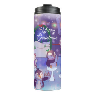 Termo Cafetería Snowman de navidad