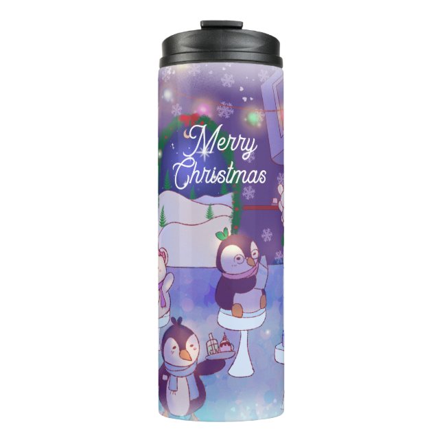 Termo Cafetería Snowman de navidad (Anverso)