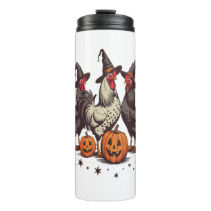 Termo Caída de la Bruja de Pollo de Calabaza de Hallowee