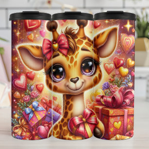Termo Caja de regalo de San Valentín de jirafa bebé