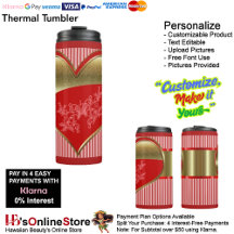 Cajas de Tumbler Termal del Corazón