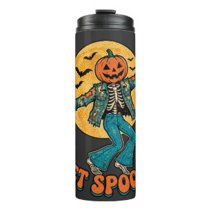 Termo Calabaza Bailarina Espeluznante Cabeza de Esquelet