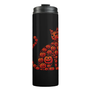 Termo Calabaza de gato Jack O Lantern Halloween hombres 