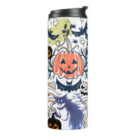 Termo Calabaza de ghouls de halloween retro Mikitiez