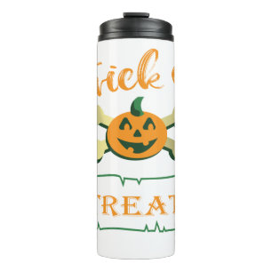 Termo Calabaza de Halloween con truco o tratar cruces